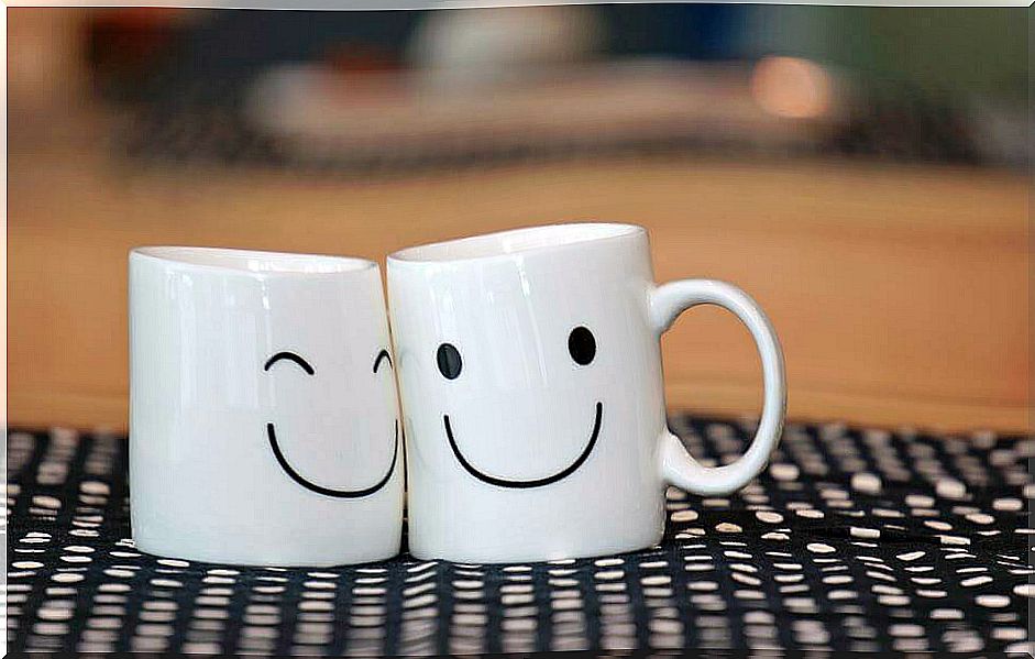 Two happy cups