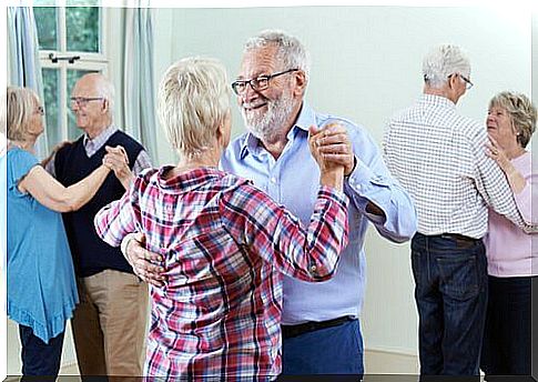Older people dance couple dance