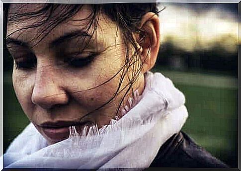 Woman with scarf.