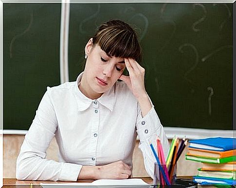 Teacher with a lot of stress